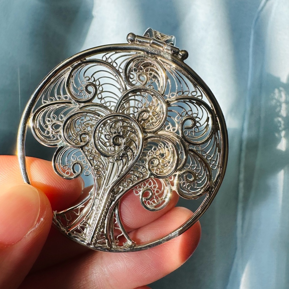 Sterling Silver Sajen Filigree Tree of Life Pendant